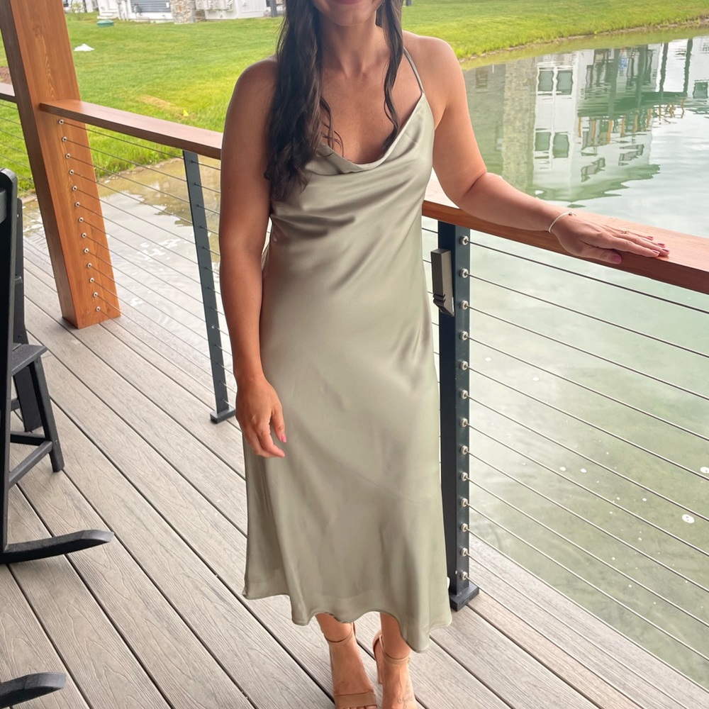 Verona Cowl Dress (moss green) Show me your mumu
